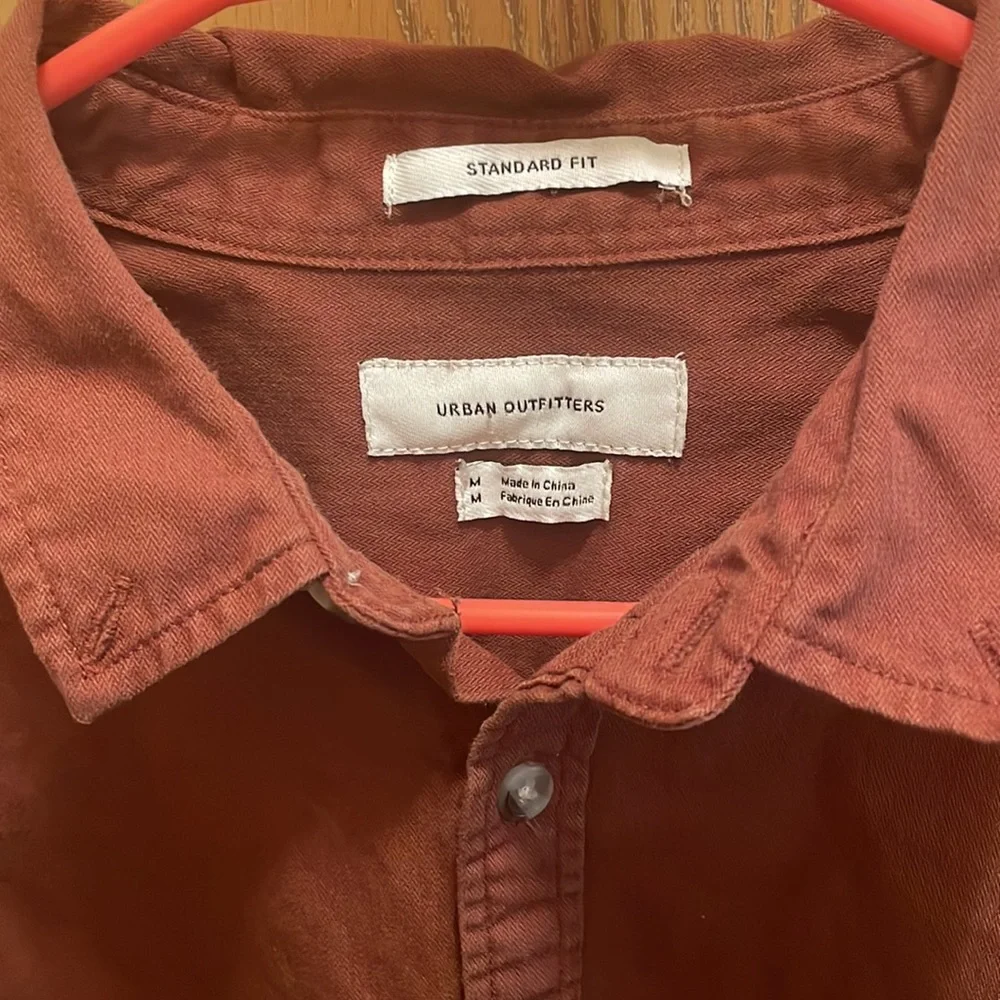 Urban Outfitters Rust Orange Long Sleeve Work Shirt. Size Medium Men’s. - Picture 3 of 4